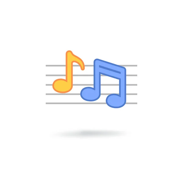 Icono de nota musical — Vector de stock