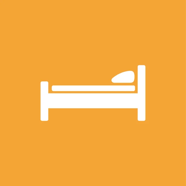 Silueta de la cama — Vector de stock