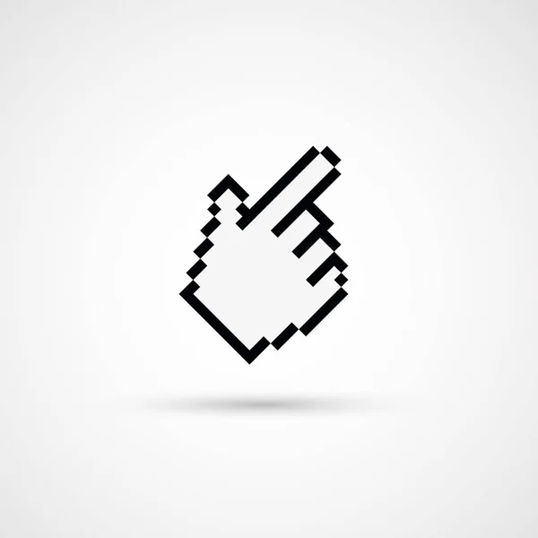 Pixel cursor icon - Cursor hand.Vector Illustration. — Stock Vector