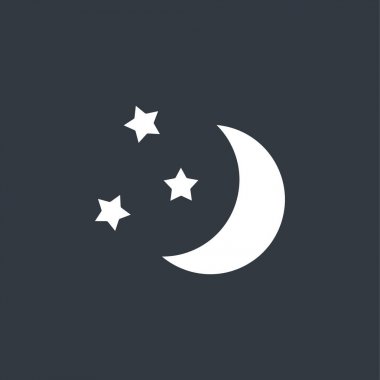 Geceleri ay ve yıldızlar 