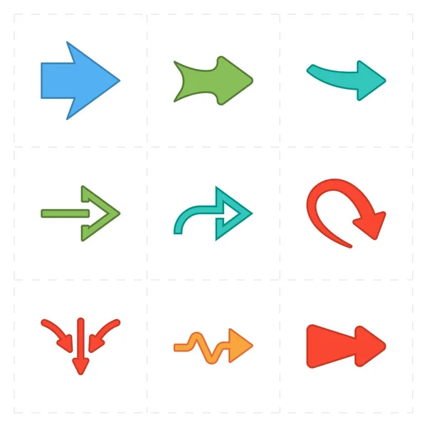 Flat modern arrows — Stock Vector