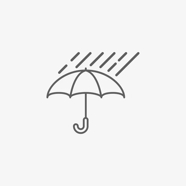 Guarda-chuva com chuva —  Vetores de Stock