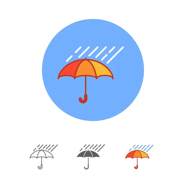 Paraplu met regen — Stockvector