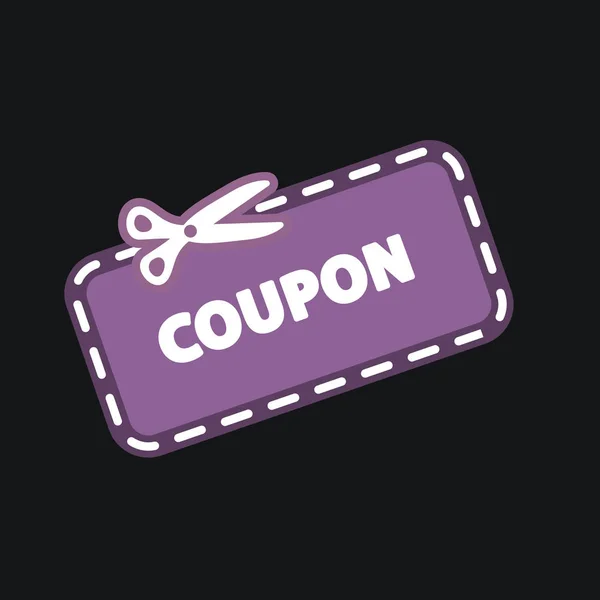 Korting coupon pictogram — Stockvector