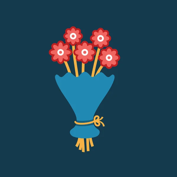 Carino bouquet di fiori — Vettoriale Stock