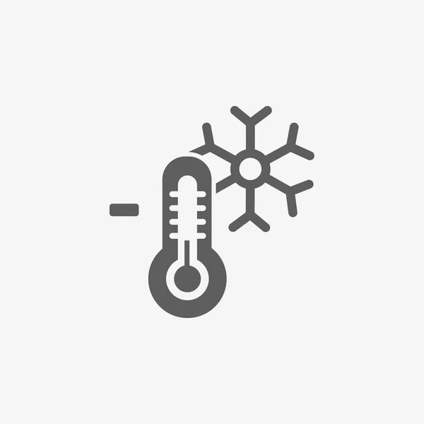 Termometro con fiocchi di neve — Vettoriale Stock