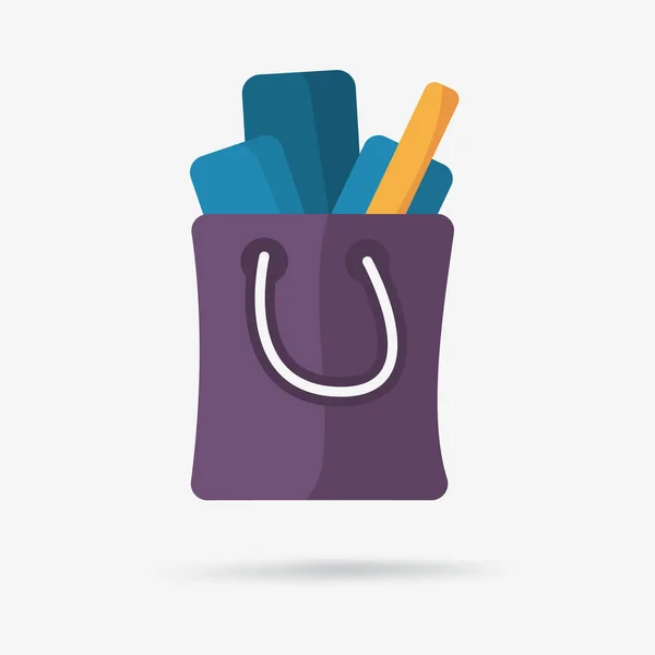 Bolsa de compras en venta . — Vector de stock