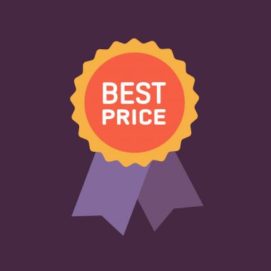 En iyi fiyat garantisi etiket simgesi. 