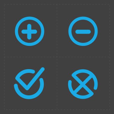 Vektör renkli onaylamak Icons set 