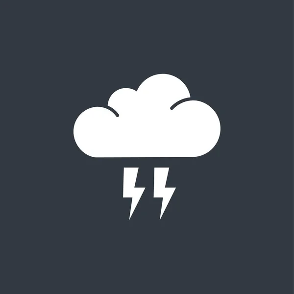 Icona flash nuvola piatta — Vettoriale Stock