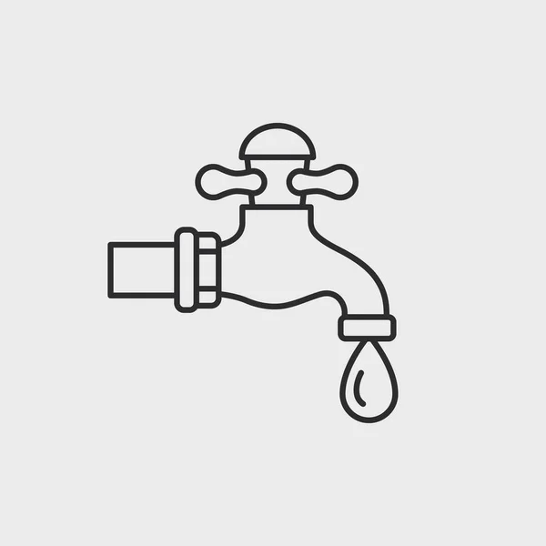 Water tap with drop — Stock Vector