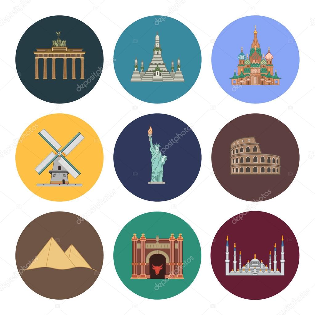 modern landmark icons