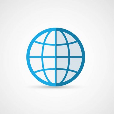 Düz küre simgesi. Coğrafya. 