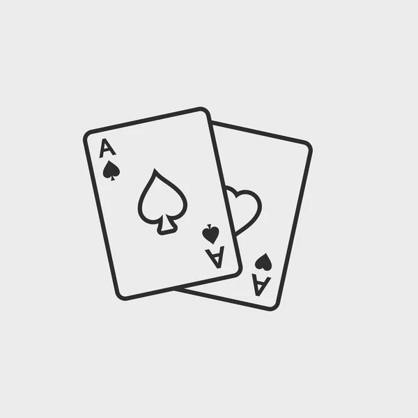 Dois ases. Ganhar mão de poker —  Vetores de Stock