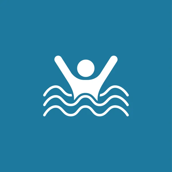 Simning tecken. Sea wave — Stock vektor