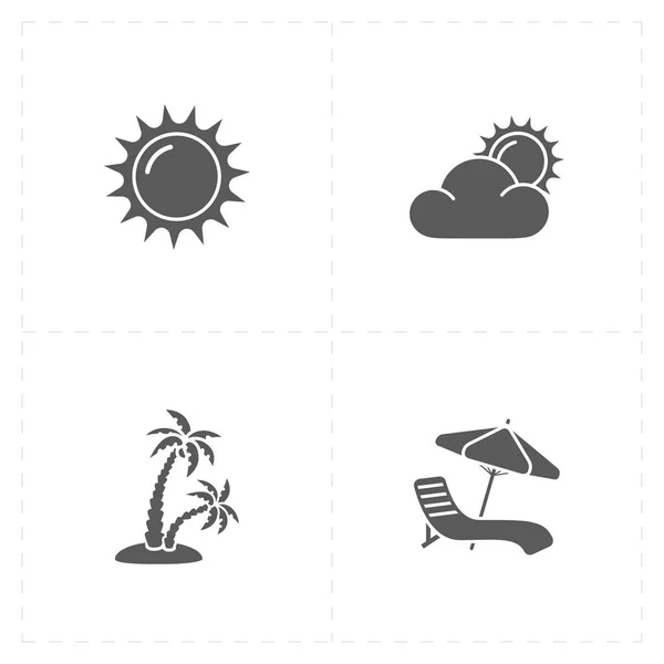 Iconos de la empresa de viajes — Vector de stock