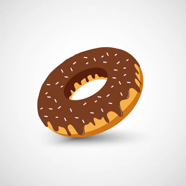 Donut de chocolate. ilustração vetorial —  Vetores de Stock