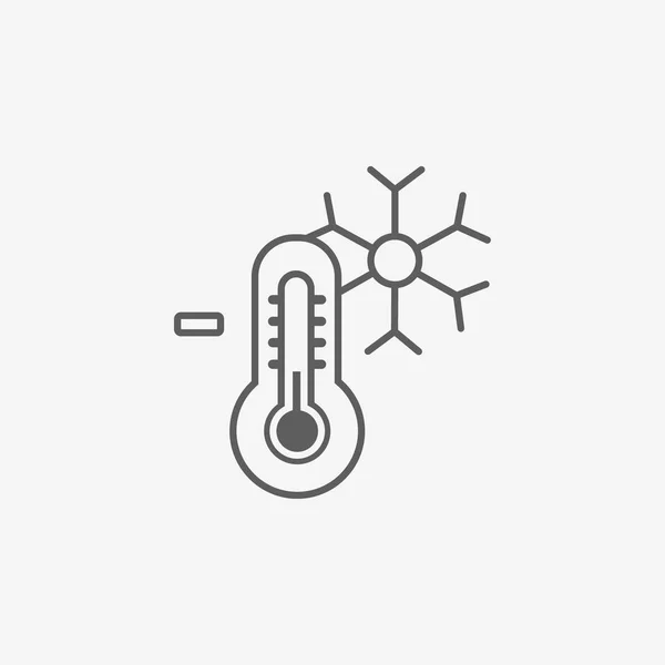 Termómetro con copos de nieve — Archivo Imágenes Vectoriales