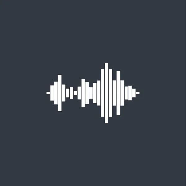 Icono musical de onda sonora — Vector de stock