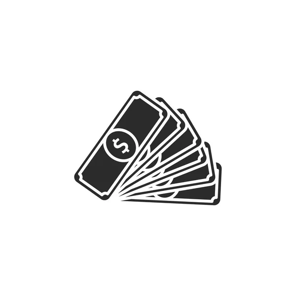 Icono plano de dinero — Vector de stock