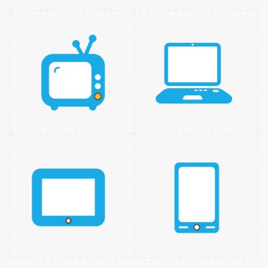 Beyaz arka plan üzerinde vektör Medya Icons set 