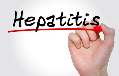 Yazıt hepatit işaretleyici ile yazma el kavramı