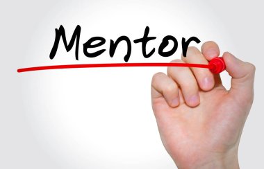 Yazıt akıl hocası marker ile yazma el kavramı