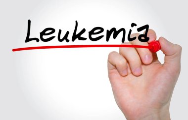 Yazıt lösemi işaretleyici ile yazma el kavramı
