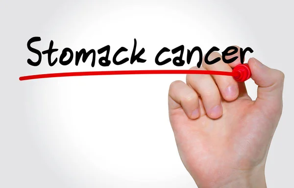 Scrittura a mano Stomack cancer with marker, concept — Foto Stock