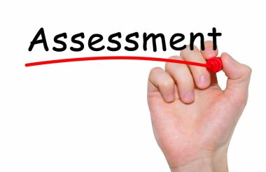 Yazıt Asessment işaretleyici ile yazma el kavramı