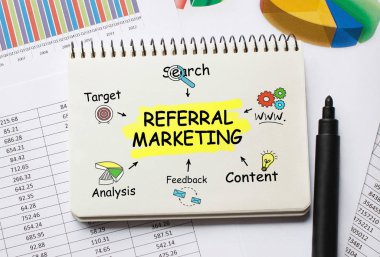 Referans Pazarlama Hakkında Araçlar ve Notlar içeren Not Defteri