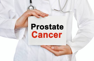 Prostat kanseri kartı elinde, tıp doktoru