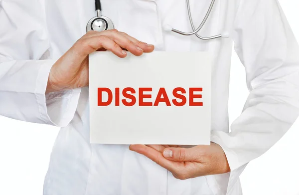 Disease card in hands of Medical Doctor — Stock Photo, Image