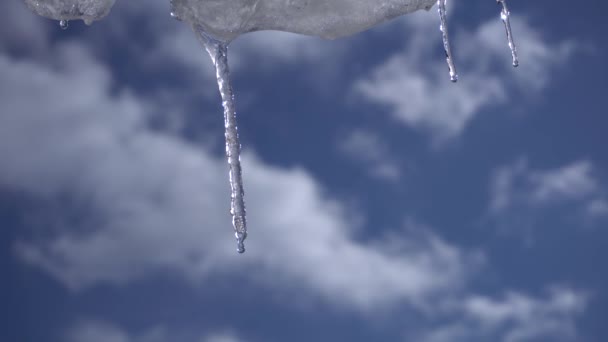 Icicle Clouds Water Drop — Stock Video