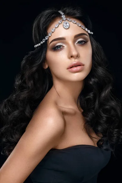 Beautiful woman with crown on head