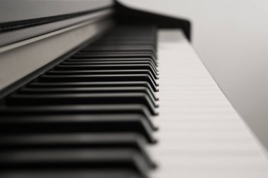 Piyano tuşları yan görünümü