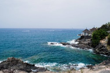 Kayalık sahil Costa Adeje, Tenerife, Kanarya Adaları, İspanya