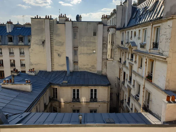 Паризькі Житлові Будівлі Стара Паризька Архітектура Гарний Фасад Типові Французькі — стокове фото