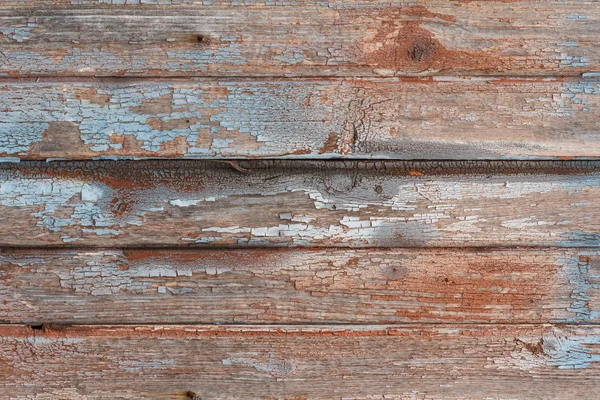 Achtergrond van oude houten plank met gebarsten rode verf — Stockfoto