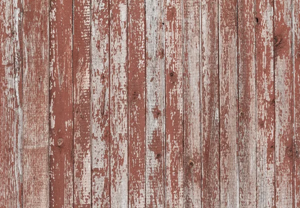 旧木板与裂纹的红色油漆的背景 — 图库照片