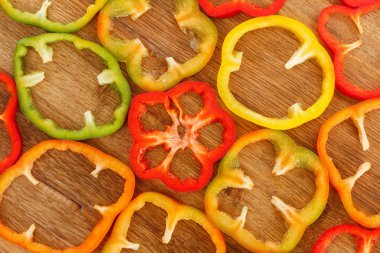 Taze dilimlenmiş biber arka plan