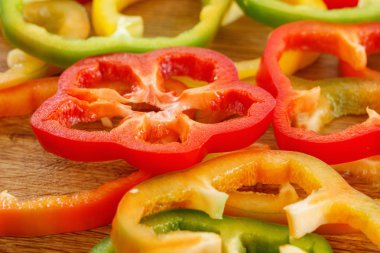 Taze dilimlenmiş biber arka plan