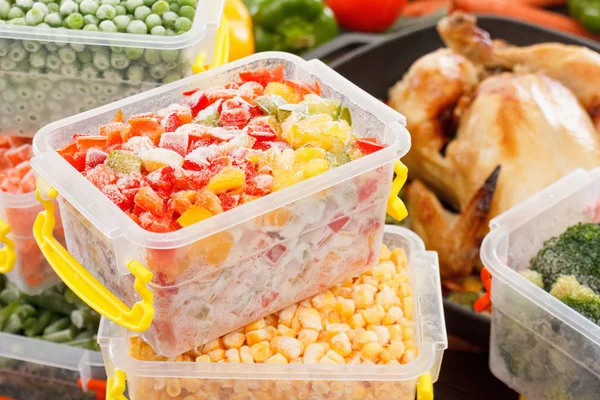 Alimentos congelados verduras cocinan — Foto de Stock