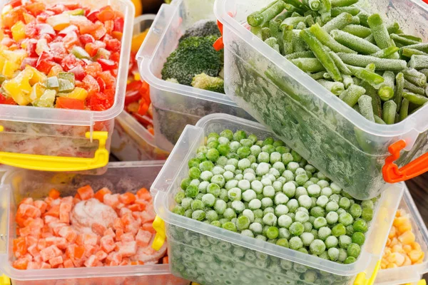 Zmrazené potraviny recepty zelenina — Stock fotografie