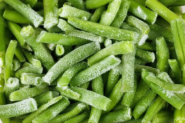 Fondo de alimentos vegetales, nutrición saludable. Frijoles congelados vitaminas —  Fotos de Stock