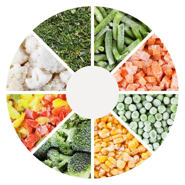 Conjunto de fondos de verduras congeladas —  Fotos de Stock