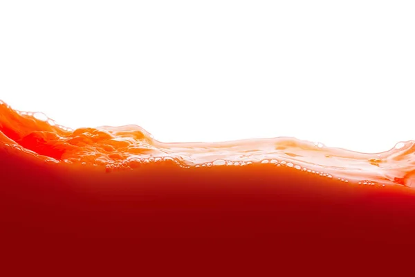 Salpicadura de jugo de tomate aislado sobre fondo blanco — Foto de Stock