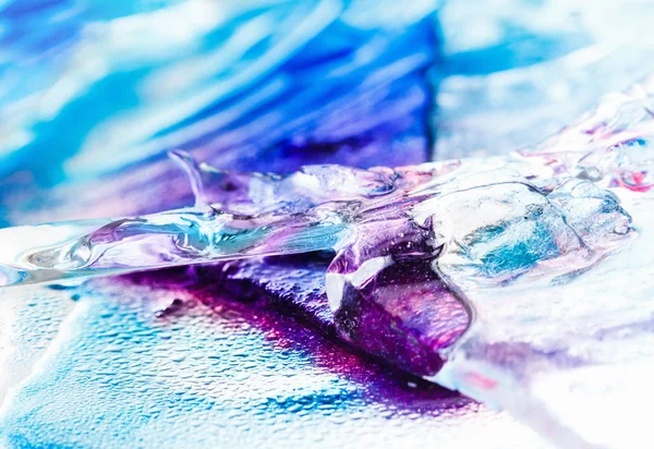 Tinta en escarcha patrón de agua. Textura de hielo fondo , —  Fotos de Stock