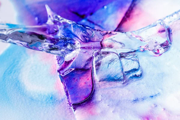Ice colorful, multicolor texture background with ink — Stock Photo, Image