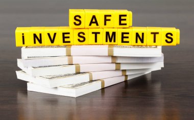 Güvenli yatırım kavramı, mektup, para yığını yapılan kelime